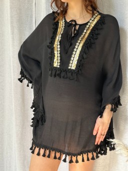 Blouse dentelle Ezra Noir