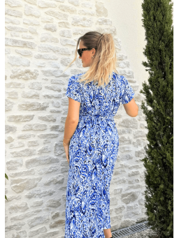 Robe longue Suzanne Bleu