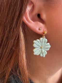 Boucles d'oreilles Nice Verte