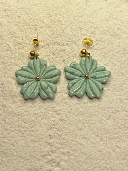 Boucles d'oreilles Nice Verte